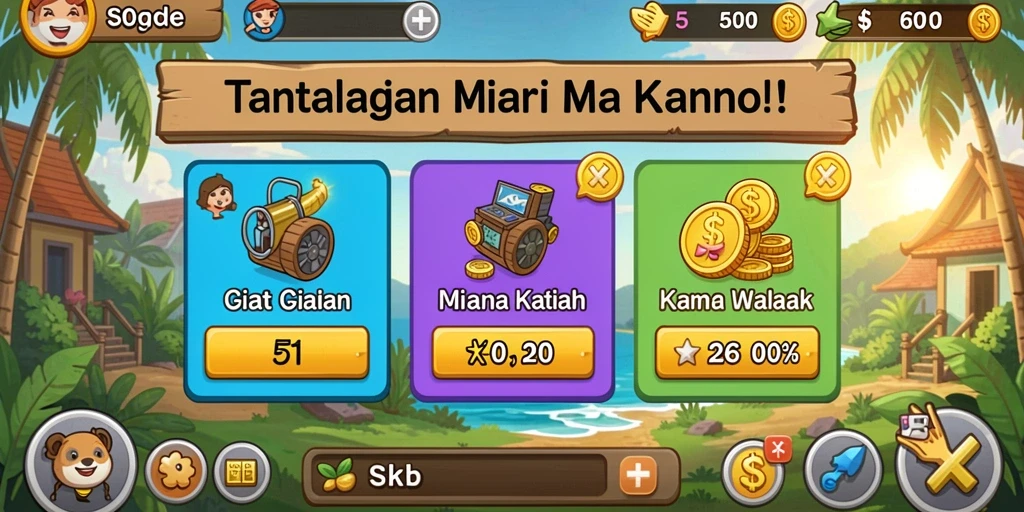 Tampilan antarmuka JKTGAME yang menarik dan mudah dipahami.