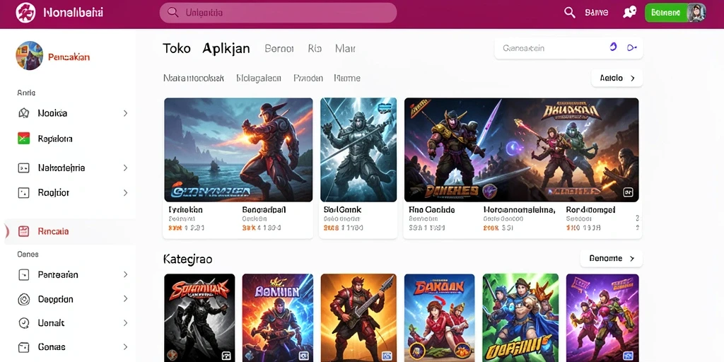 Tampilan antarmuka yang simpel dan menarik.