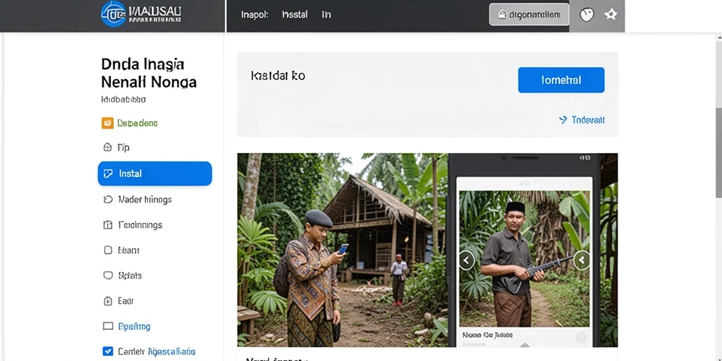 Tampilan awal aplikasi yang menarik dan user-friendly.
